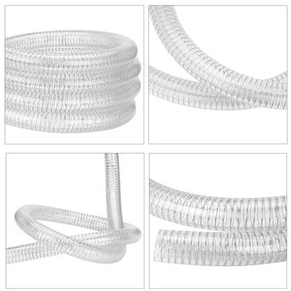 1-1/4"id-50ft PVC Reinforced Tubing Steel Wire Suction Flexible Hose Vinyl Tubing Heavy Duty PVC Vacuum Hose Drain Fuel Oil Gas Water for Marine Bilge Pump Pond Spa - size: 1-1/4"ID, style: 50 feet