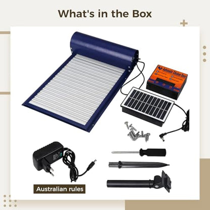 Solar-Powered Automatic Chicken Coop Door with Remote Control and Timer, Waterproof Ip65, Aluminum Alloy Design for Cats, Dogs, and Poultry