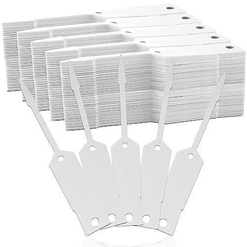 Lewtemi 1000 Pieces Self Lock Arrow ID Key Tags 4 1/2'' x 3/4" Car Parts Tags Key Ring Repair Labels for Office Automotive Valet Small Business Shop Supplies(White) - color: White, size: 4 1/2'' X 3/4"