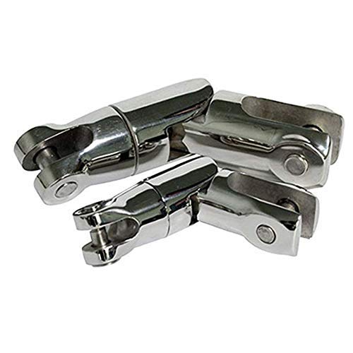 Duty 316 Stainless Steel Multi-Directional Double Anchor Swivel Connector(1/4"-5/16" 3/8"-1/2") - size: 3/8"-1/2"
