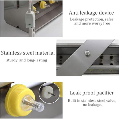 Automatic Pig Milk Feeding Machine | Piglet Milk feeders for Multiple Piglets Nipple | Piglet Feeder with Sound | 10/14 Nipple Silicone Piglet Feeding Station | for Lambs and Small Cattle (10 Heads) - size: 10 heads