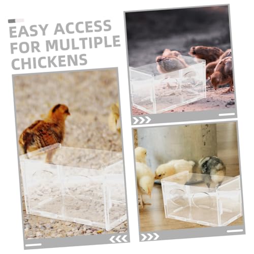 3pcs Chicken Feeding Holder Two Compartments Automatic Poultry Feeder for Backyard Farmers and Hobbyists for Chickens and Quails