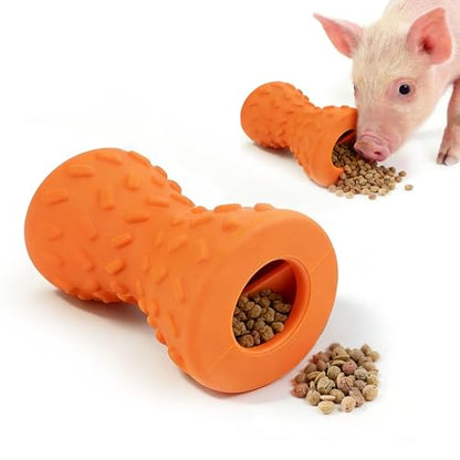 Treat Dispensing Ball for Pigs, Pig Enrichment Toys Food Dispenser for Mini Pigs, Slow Feeder Training Toy Pet Interactive Foraging & Rooting Toys for Pigs to Play with