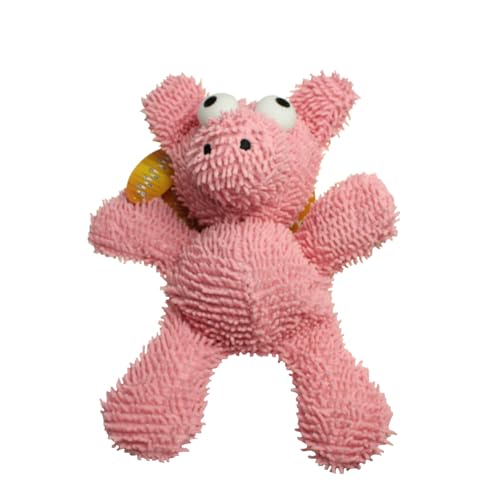 MIGHTY- Microfiber Ball Pig – Made with Squeaker Balls and Minimal Stuffing. Strong & Tough. Interactive Play Dog Toy. Machine Washable & It Floats | Multiple Layers & Reinforced Seams , Washable and Floats , Mighty® Construction - color: Pink Pig
