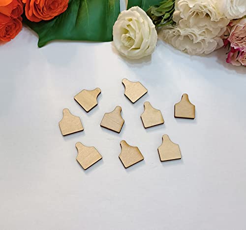 60pcs of Cow Tag Earring Ear Tag,Earrings Studs Sublimation Blanks Wood Earrings,Blanks Farm Animal Earrings Stud,DIY Country Western Jewelry (1'') - size: 1''
