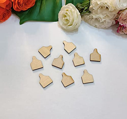 60pcs of Cow Tag Earring Ear Tag,Earrings Studs Sublimation Blanks Wood Earrings,Blanks Farm Animal Earrings Stud,DIY Country Western Jewelry (1'') - size: 1''