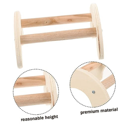 WOONEKY Bird Perch Wooden Stand for Chickens and Parrots Entertainment Roosting Platform for Bird Cage Supplies and Training Easy to Install Simple Design