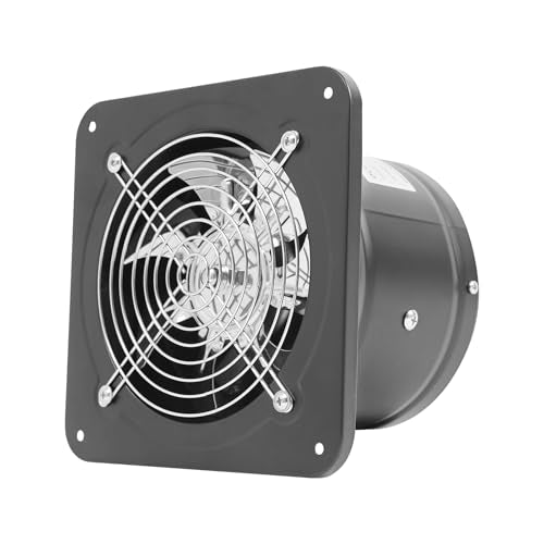 DNYSYSJ 6 Inch Through Wall Exhaust Fan High Airflow Fan, 110V 40W 2800 RPM Noise-free Mount Ventilation Extractor Axial Ductless Bathroom For Kitchen, Basements, Garage,black,6'' - color: black,6"