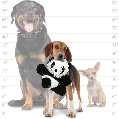 MIGHTY® 2 Pack Microfiber Large Panda Ultra Durable Plush Dog Toy | Multiple Layers & Reinforced Seams , Washable and Floats , Mighty® Construction - color: 2PK Black White Panda