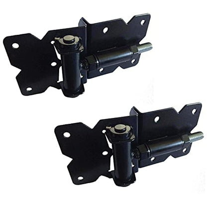 Self Closing Vinyl Fence Gate Single Gate Hardware Kit Black(for Vinyl, PVC etc Fence) Fence Gate Kit Includes Gate Hinges & Gate Latch w/Screws -Single Fence Gate Kit has 2 Hinges & 1 Latch - size: Self Close Black Kit