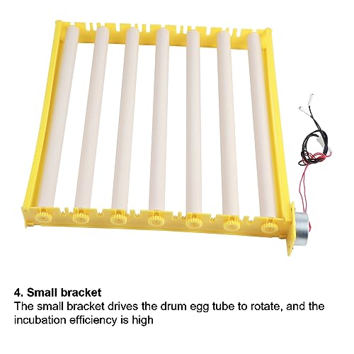 Egg Incubation Tray Automatic Egg Turner with 7 Rollers for Chicken Duck Quail Eggs, Large Capacity 16.9x16.7x2.1 Incubator Accessories for Home Farm Use