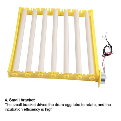 Egg Incubation Tray Automatic Egg Turner with 7 Rollers for Chicken Duck Quail Eggs, Large Capacity 16.9x16.7x2.1 Incubator Accessories for Home Farm Use