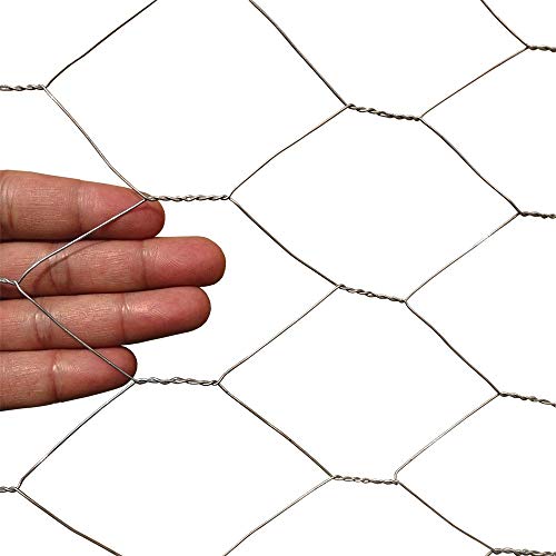 20GA Galvanized Hexagonal Poultry Netting Chicken Wire 60 inches x 50 feet x 2 inches Mesh - size: 60"x50'- 2" 20GA