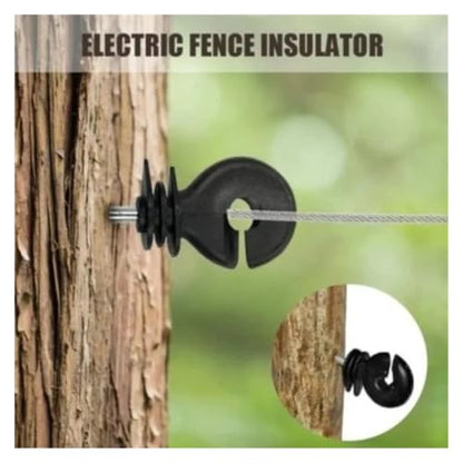 Electric Fencing Ring Insulators Electric Fence Insulators Screw in for Wood Post Easy Install Ranch Farm Fencing Supplies All Weather(5pcs) - color: 5pcs