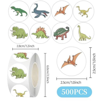 1000 Pcs Dinosaur Stickers for Boys Girls Mens.2 Roll 1 Inch Cute Dino Animal Stickers Bulk Sticker Packs for Water Bottles Phone Laptop - color: Dinosaur Stickers
