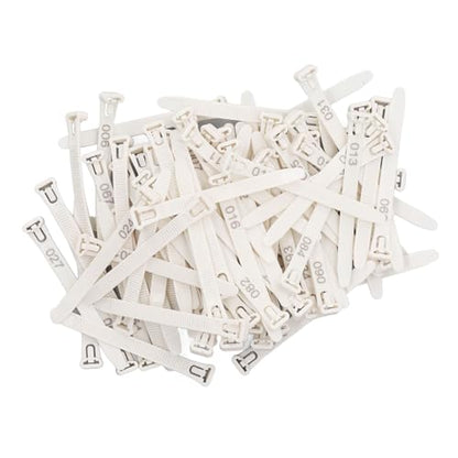 Semme Reusable Chicken Leg Bands Numbered 100 for Easy Poultry Identification Ideal for Ducks Chicks Pigeons Geese (Green) (White) - color: White