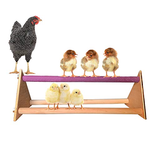 Chicken Perch Chick Wood Stand for Hens Handmade Chicken Swing Bird Perch Stand Toy for Large Bird Parrot Hens Macaw