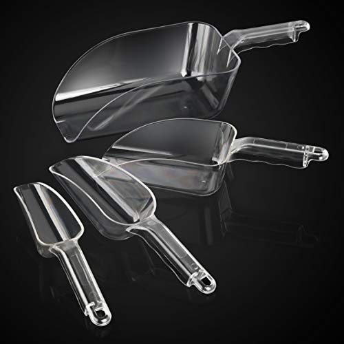 New Star Foodservice Commercial Grade Polycarbonate Plastic Utility Ice Scoop, Clear, 64 oz - color: Clear, size: 64 oz.