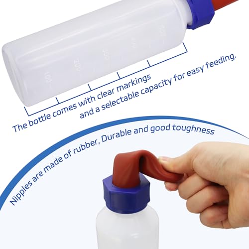2PCS Calf Feeder Milk Bottle Livestock Drinking Bottles Calves Nursing Milk Feeding Bottle for Farm Livestock Supplie (500ml) - size: 500ml