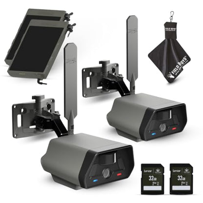 TACTACAM Defend Cellular Security Camera 2-Pack Bundle – 2 Solar Panels + 2 Lexar 32GB SD Cards – 4G LTE No WiFi Needed – Wireless Outdoor Camera for Property, Cabin, Ranch, Job Site