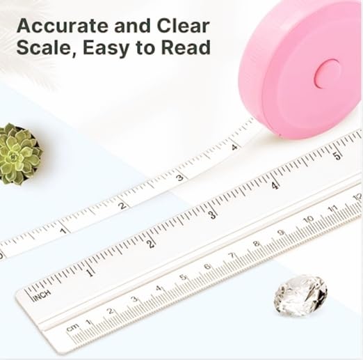 3 Pack Retractable Measuring Tape，60-Inch 1.5 Meter Tape Measures Dual Sided Flexible Ruler for for Body Measurements Craft Fabric Cloth Tailor Sewing Weight Loss (Pink,Green,Blue) - color: Pink,Green,Blue