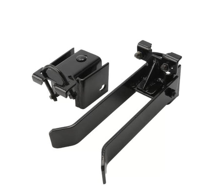 Chain Link Fence Commercial Double Gate Latch 1-5/8" or 2" Frame for Swing Gates (Powder-Coated Black Pressed Steel)