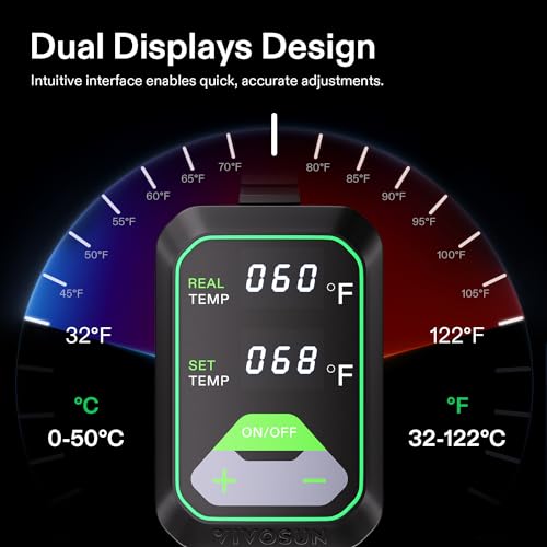 VIVOSUN 20"x20.75" Seedling Heat Mat with Built-in Temperature Controller, UL & MET-Certified Waterproof Plant Heating Pad for Germination, Hydroponics, Brewing, Breeding, and Greenhouses - size: 20"x20.75"