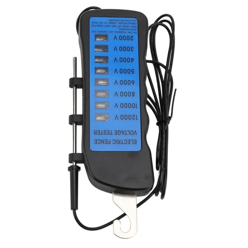 Electric Fence Voltage Tester Fault Finder 12 KV Portable Farm Fence Tester with 8 Indicator Lights