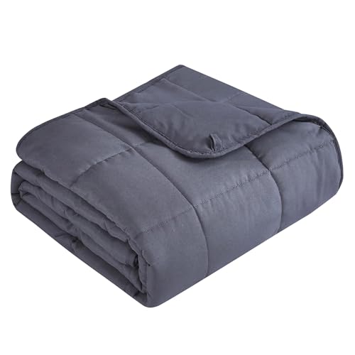 Topcee Weighted Blanket (20lbs 60"x80" Queen Size) for Adult All-Season Summer Fall Winter Cooling Breathable Heavy Microfiber Material with Glass Beads Big Blanket Soft Thick Comfort - color: 00-dark Grey, size: 60"×80"-20lbs