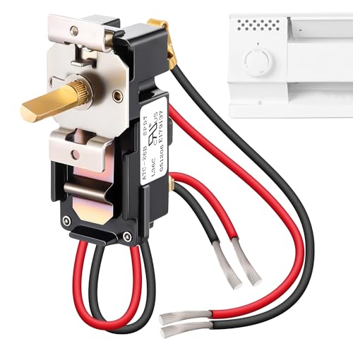 Feekoon Built in Thermostat Compatible with Cadet, Electric Baseboard Heater Thermostat, 22 Amp, 240/208/120 Volt(1 Pack,Double Pole) - style: Double Pole