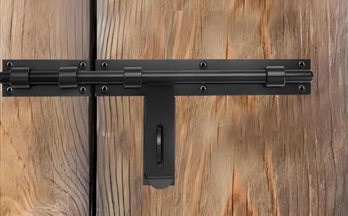 17" Slide Bolt Gate Latch，Face Mount Weld/Screws on gate Left/Right Side | Thickened for Large Wooden/Metal Gates，Fence Gate Latch, Barn Door Lock,Latch Hardware(Patent Pending)