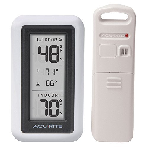 AcuRite Digital Thermometer with Indoor, Outdoor Temperature and Daily High and Lows (00424CA), White - color: Themometer, size: Single