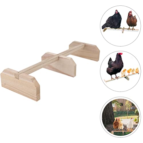 Yardwe Natural Chicken Roosting Perch Wooden Bird Stand Roosting Bars for Chickens Parrot Accessory