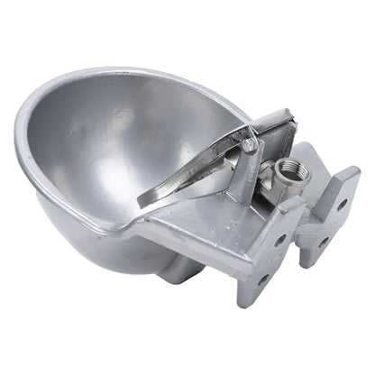 Automatic Livestock Water Bowl Water Trough Waterer Kit Heavy Duty Alloy Easy Installation with Rust Proof Float Valve for Cattle Goat Horse