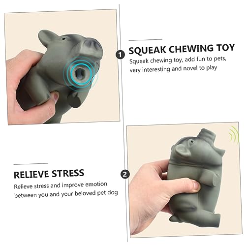 ORFOFE 2pcs Chew Toys for Dogs Latex Dog Teeth Grinding Toys Adorable Pig Shape for Chewing and Reducing Loneliness Lightweight and Portable Pet Supplies