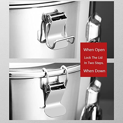 Milk Barrel, 25-105L Milk Cans Wine Pail Bucket Milk Jug Oil Barrel Tea Canister, 304 Stainless Steel Silicone Seal Tank Heavy Duty Dairy Pot for Liquid Solid Storage,25L,75L - size: 75L