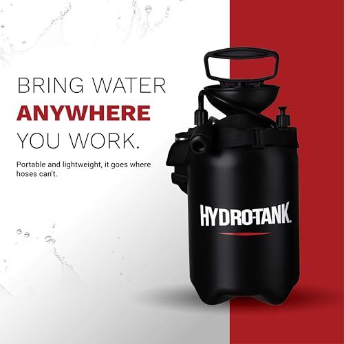 Portable Water Tank with Pump - Dust Suppression, Tool Cooling, & Job Site Water Supply for DIY, Outdoor & Remote Work, 1.3 Gallon