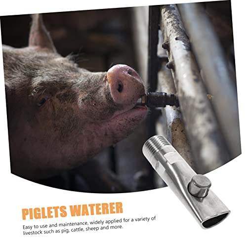TOYANDONA 5pcs Automatic Pig Waterer Stainless Steel Livestock Feeder Nipple Drinkers for Piglets Farm Accessories Leak Water Supply Tool