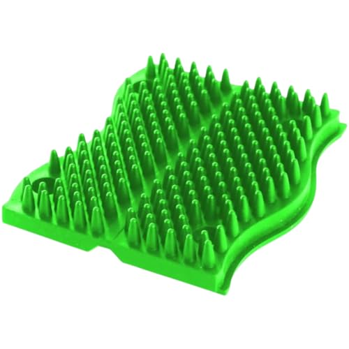The Original ScratchnAll Animal Scratcher Pad, Flexible Acupressure Nubs & Interlocking Design, Very Durable & All-Weather, Great for Domestic, Barnyard and Zoo Animals - USA Made, Lime Green - color: Lime Green, size: 1Pack