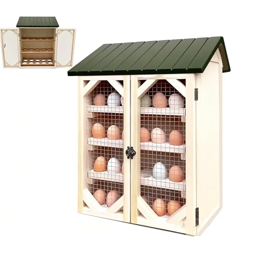 Farmhouse Egg Cabin,Bringing Country Charm to Your Kitchen Counter,Miniature Henhouse Design Egg Storage Cabinet,Decorative Farmhouse Kitchen Deco(1pcs) - color: 1pcs