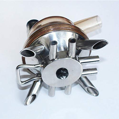 Milk Claw Milking Claw Milk Collector Milking Part Accessory with Multi Manifolds Connectors Easy to Use Durable for Cow Goat 160CC Stainless Steel Base PC Lid
