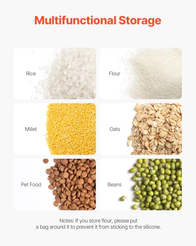 VEVOR 21 Gallon Ingredient Bin with Scoop 400 Cup Ingredient Bin with Sliding Lid Commercial Food Storage for Kitchen - size: 21 Gallon