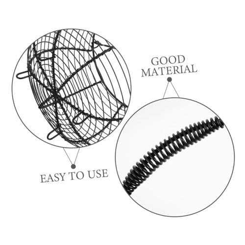 Generic 2pcs Black Metal Wire Egg Gathering Baskets with Handles, Farmhouse Kitchen Storage Bins for Fresh Egg Collection and Countertop Organization