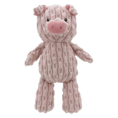 Linzy Plush Pig Dog Toy, Soft Squeaky Chew Toy for Small Medium Large Dogs, Pink, Interactive Pet Toy, 12 Inch