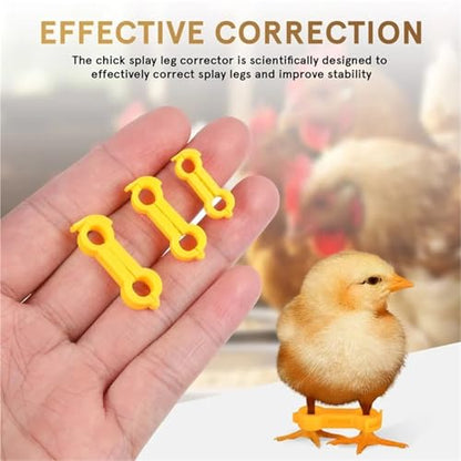 Chicken Leg Bands 60 Pcs Baby Chick Splay Leg Hobbles Poultry Bands- Chicken Hobble Braces for Chicks