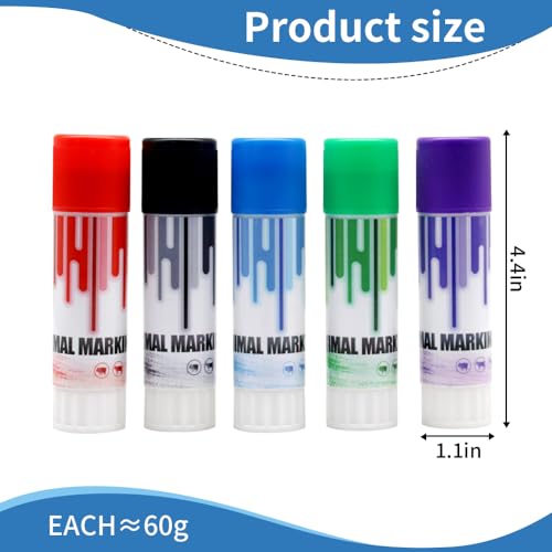 Livestock Marker 5Pcs Multi-Color Pig Cattle Cow Sheep Marker Farming Livestock Marking Accessorie