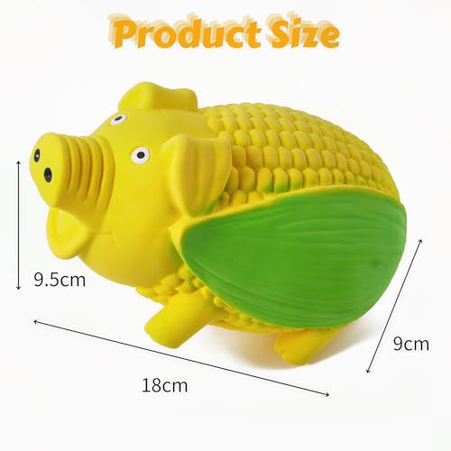 3-Pack Squeaky Vegetable - Shaped Pig Dog Toys with Grunts & Oinks,Durable Rubber Puppy Chew Toys with Interactive Latex Design - color: Vegetable