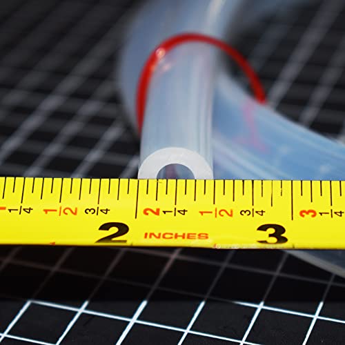 Ultra Clear Platinum Silicone Tubing - Food & Medical Grade - High Temp Hose (25 Feet, 1/4" ID x 1/2" OD) - size: 1/4" ID x 1/2" OD