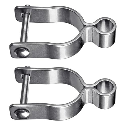 Insaga 304 Stainless Steel Gate Hinges 2Pcs for 1-3/8" Chain Link Fence Post, Heavy Duty Female Hinges with 5/8" Pin, Nut/Bolt Included - Fit Barn, Farm, Cattle Gates - color: Female-1-3/8''-2pcs