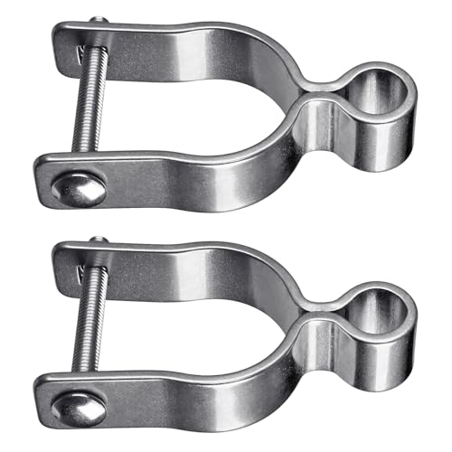 Insaga 304 Stainless Steel Gate Hinges 2Pcs for 1-3/8" Chain Link Fence Post, Heavy Duty Female Hinges with 5/8" Pin, Nut/Bolt Included - Fit Barn, Farm, Cattle Gates - color: Female-1-3/8''-2pcs